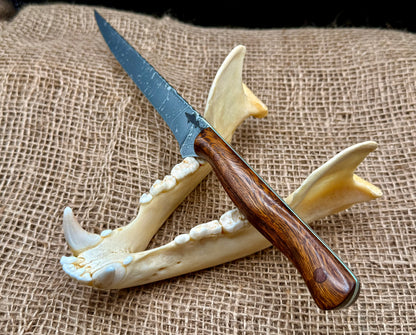 The Reef 7" fillet acid splash blade and desert ironwood handle